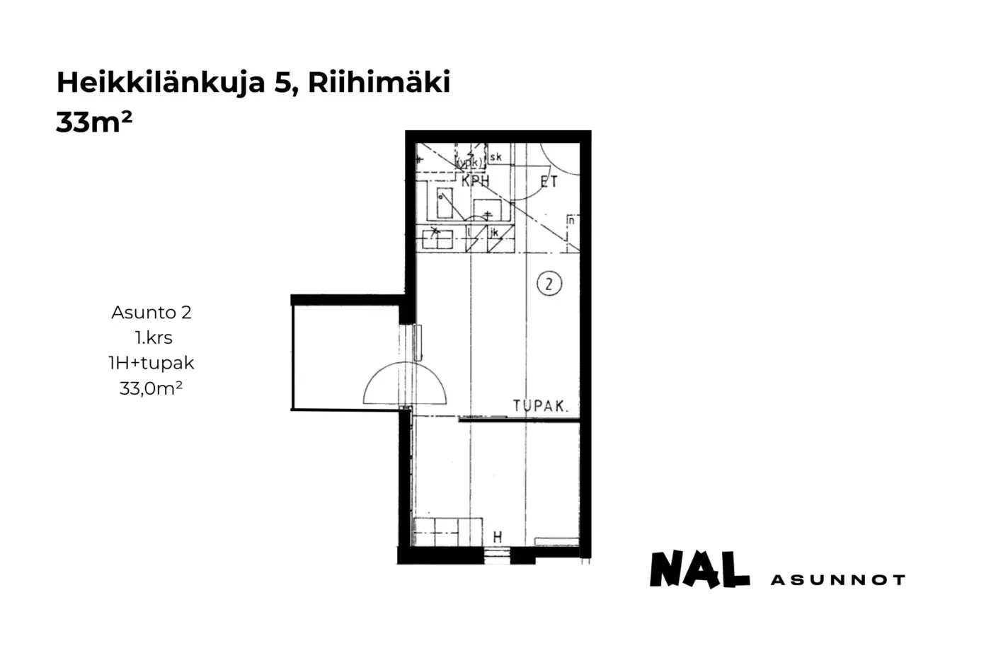 Heikkilänkuja 5, 33m², as. 2