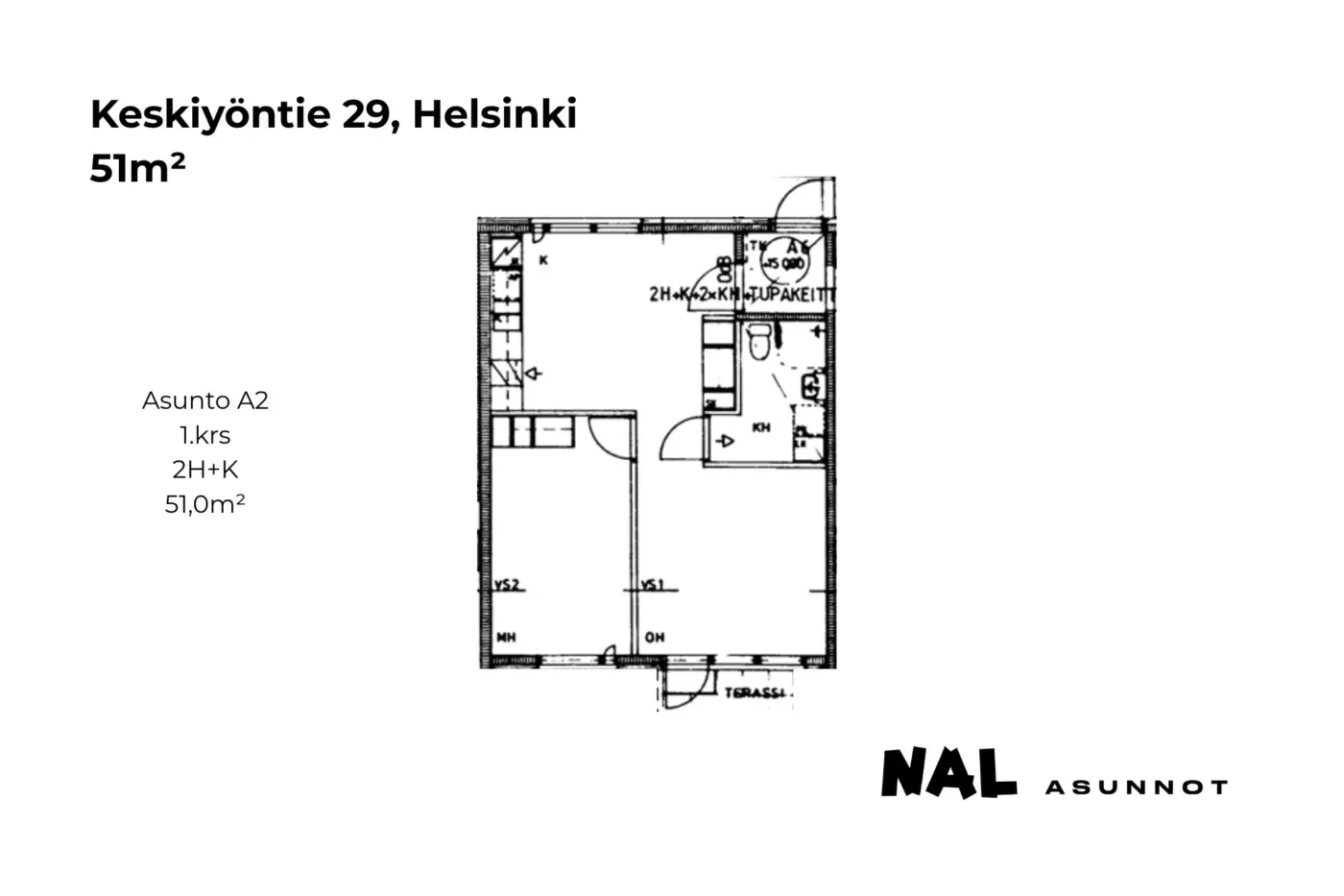 Keskiyöntie 29, 51², A2