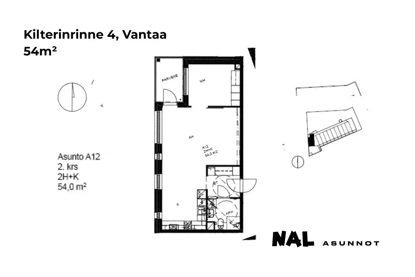 Kilterinrinne 4, 54m², A12
