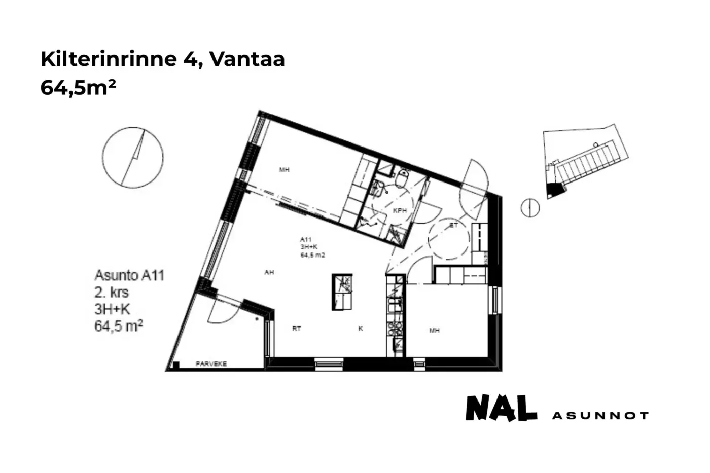 Kilterinrinne 4, 64,5m², A11