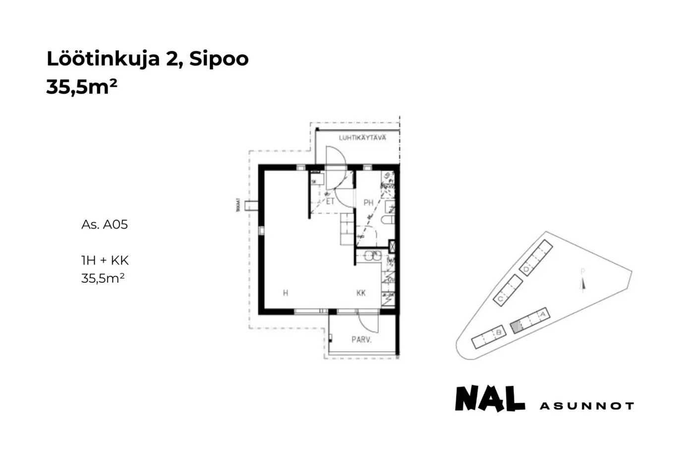 Löötinkuja 2, A05, 35,5m2