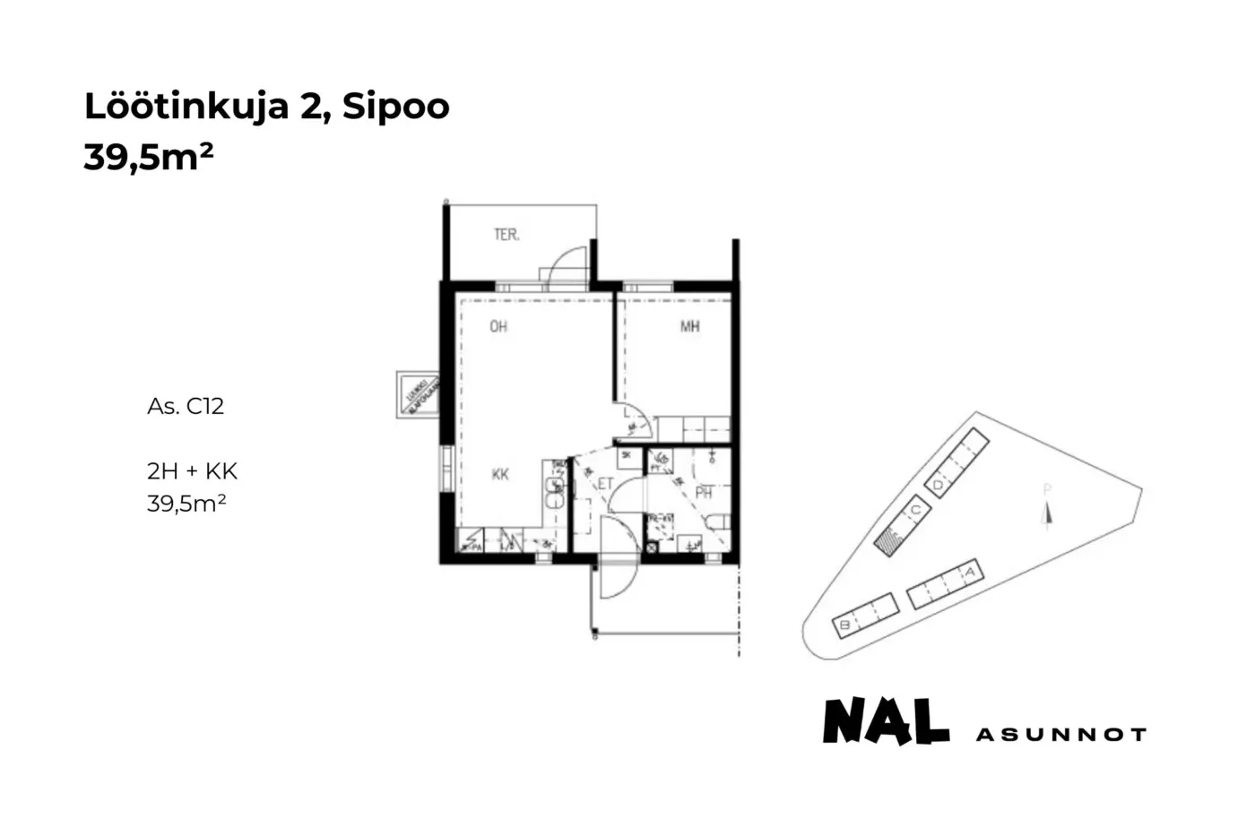 Löötinkuja 2, C12, 39,5m2