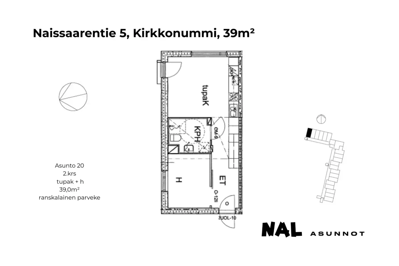 Naissaarentie 5, 39m², 20